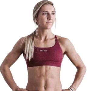 NoBull Maroon Sports Bra – Size Small – Elevated Essential